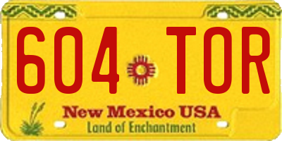 NM license plate 604TOR