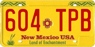 NM license plate 604TPB