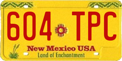 NM license plate 604TPC
