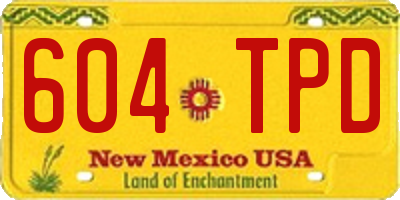 NM license plate 604TPD
