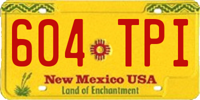 NM license plate 604TPI
