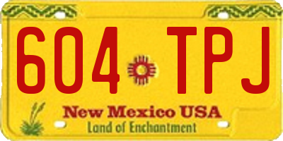 NM license plate 604TPJ