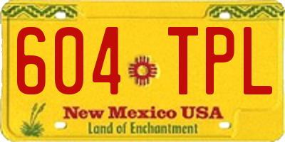 NM license plate 604TPL