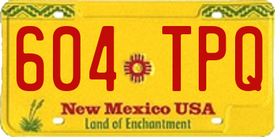 NM license plate 604TPQ