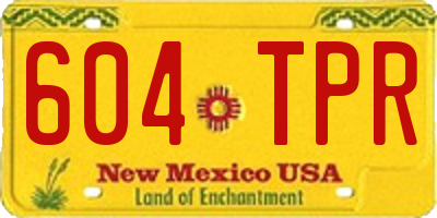 NM license plate 604TPR