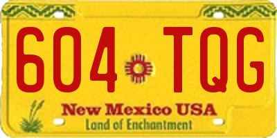 NM license plate 604TQG