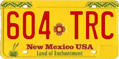 NM license plate 604TRC