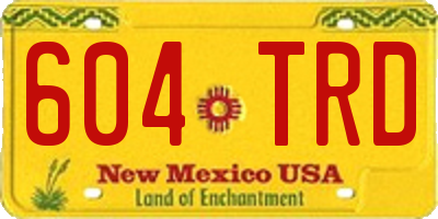 NM license plate 604TRD