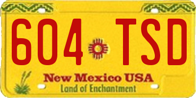 NM license plate 604TSD