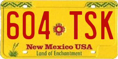 NM license plate 604TSK