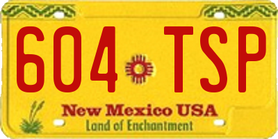 NM license plate 604TSP