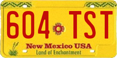 NM license plate 604TST