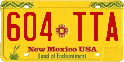 NM license plate 604TTA
