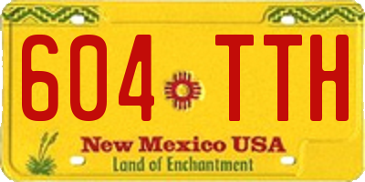 NM license plate 604TTH