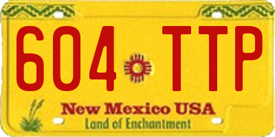 NM license plate 604TTP