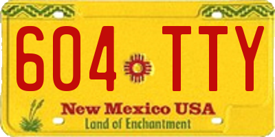 NM license plate 604TTY