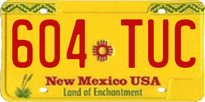 NM license plate 604TUC