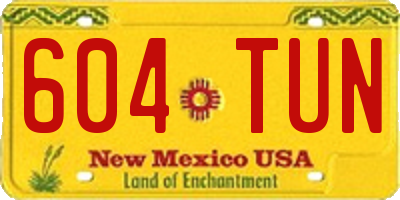 NM license plate 604TUN