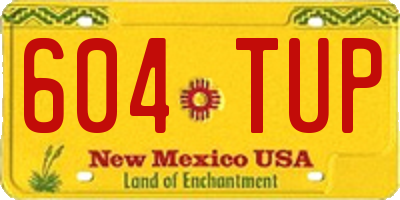 NM license plate 604TUP