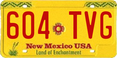 NM license plate 604TVG