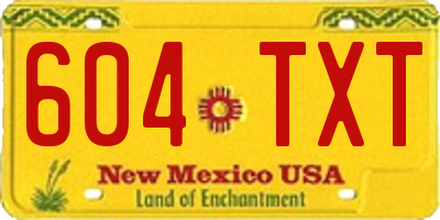 NM license plate 604TXT