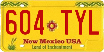 NM license plate 604TYL
