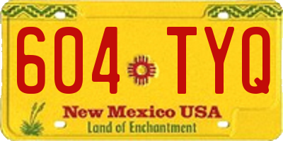 NM license plate 604TYQ