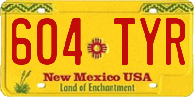 NM license plate 604TYR