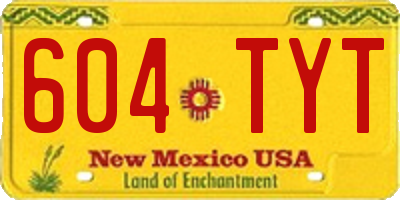 NM license plate 604TYT