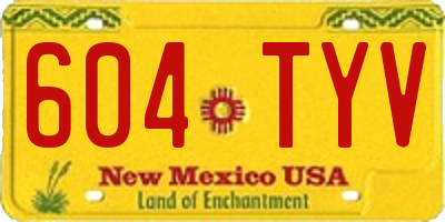 NM license plate 604TYV