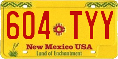 NM license plate 604TYY