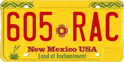 NM license plate 605RAC