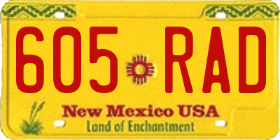 NM license plate 605RAD