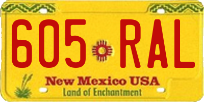 NM license plate 605RAL