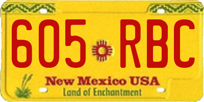 NM license plate 605RBC