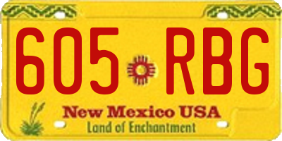 NM license plate 605RBG