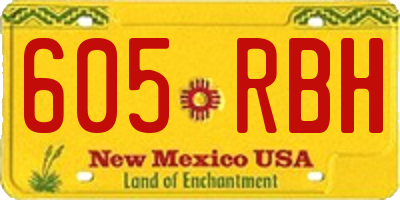 NM license plate 605RBH