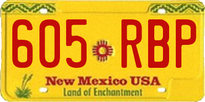 NM license plate 605RBP