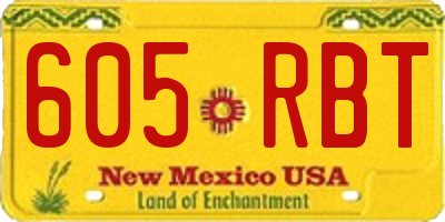 NM license plate 605RBT