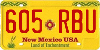 NM license plate 605RBU