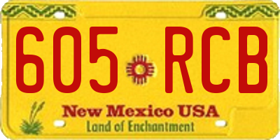 NM license plate 605RCB