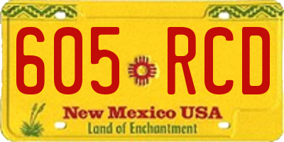 NM license plate 605RCD