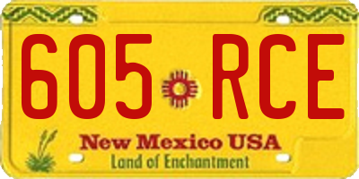 NM license plate 605RCE