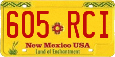 NM license plate 605RCI