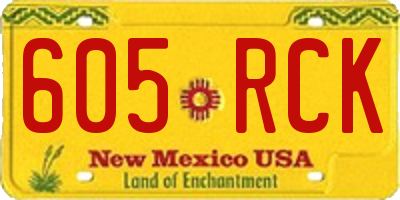 NM license plate 605RCK