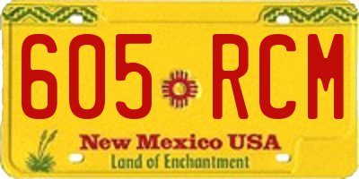 NM license plate 605RCM