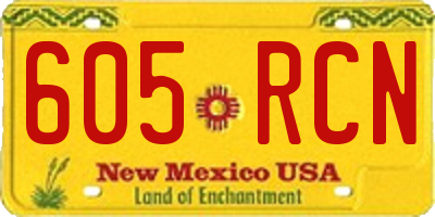 NM license plate 605RCN