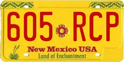 NM license plate 605RCP