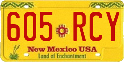 NM license plate 605RCY