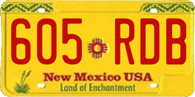 NM license plate 605RDB